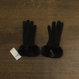 INC International Concepts Womens Studded Faux Fur Cuff Gloves IN2542504 Black M