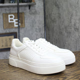 Steve Madden Faux Leather Lifestyle Casual Low Top Lace Sneaker White 9.5M