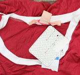 Rebellious One Knit Football T-Shirt Top American Beauty Red / White XL