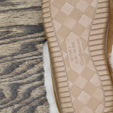 Dluxe By Dearfoams Shearling Moc with Fur Casing Slippers Chestnut Brown 7M