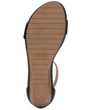 Kenneth Cole Womens Great Viber Faux Leather Wedge Wedge Sandals Black 8M