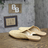 A New Day Womens Greta Shoes Raffia Flat Mules 94808276 Natural Brown 7M