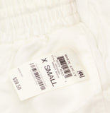 Bar III Womens Cotton Drawstring Wide-Leg Pants 100124264 Bright White XS