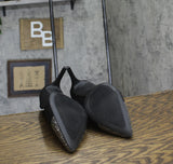 On 34th Womens Jeules Pointed-Toe Slip-On Pumps 10019803700 Black Microsuede 11M