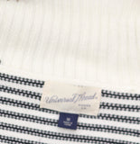 Universal Thread Long Sleeve Collared Neck Pullover Sweater Black Striped M