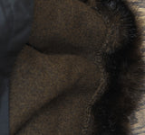 Vintage Faux Mink Fur Button Front Coat Brown See Measurements