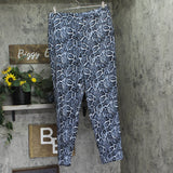 Nina Parker Women's Snake Print Pants Trousers Zip Fly Blue Snake Multi 0X