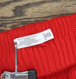 On 34th Womens Rib-Knit Beanie Cuffed MO1542501 Dark Red