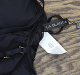 La Blanca Womens Island Goddess Lingerie One Piece Swimsuit Black Noire 4
