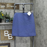 Wrapper Girls Knit Stretch Midi A-Line Skirt 166bd8fa253d6a Blue 7/8