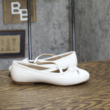Sam Edelman Girls Felicia Cross Strap Ballet Flats SAM131-9 White 3
