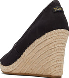 Toms Women's Michelle Wedge Sandal 10017901 Black Canvas 6.5M