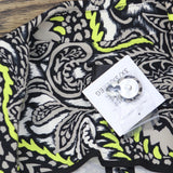 ELLA Rafaella Size Unlined Paisley Print Blazer Jacket String Black Multi 3X