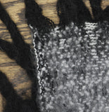 Steve Madden Womens Oversized Lofty Winter Scarf Fringe SMA-5126 Black Multi