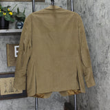 Stafford Mens Classic Fit Corduroy 2 Button Elbow Pad Suit Jacket Coat Brown 46R