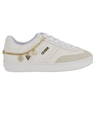 Guess Womens Charm Chain Naoko Sneaker GWNAOKO3 White 9M