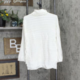 DG2 Womens Turtleneck Flare Sleeve Sweater 700391 Ivory Off White S