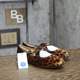 A New Day Tasmin Velvet Buckle Strap Flats 94568227 Leopard Brown Multi 7M