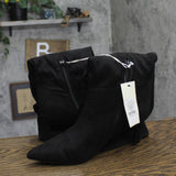 A New Day Womens Justice Boots Faux Suede 94568877 Black 7.5M-WC