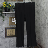 Logo By Lori Goldstein Full Length Knit Rib Flare Pants A699028 Black XL