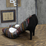 INC Womens Zitah Slip On Dressy Pumps Shoes Multi Vinyl Black 6.5M