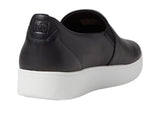 Fitflop Womens Rally Leather Slip-On Skate Sneakers FC7 Black 10M