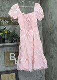And Now This Cotton Lace-Up Back Fit & Flare Dress 87013M Bubblegum Pink L