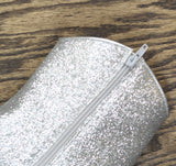 On 34th Womens Aatira Tulip Booties 10019682200 Silver Glitter Gray 6M
