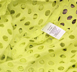 Dotti Womens Cotton Openwork Dot Shirt Swim Cover Up 85287 Citrine Green L