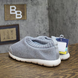 Isotoner Women's Hatch-Knit Sock Bootie Slippers 95101 Blue Fog 9M