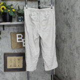 Splendid Women's Linen Blend Cropped Wide Leg Drawstring Pant 1767950 Brown L
