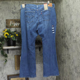 Levi's 726 High Rise Flare Womens Jeans Button Fly Take a Walk Blue 22W