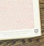 Living Textiles Baby Girls Flower Print Crib Sheet Pink / White Flower Crib