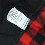 Lee Womens Polar Fleece Long Sleeve Button Up Shirt Red / Black 2XL