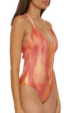 Becca Womens Standard Solar Energy One Piece Swimsuit 311057 Multicolor Red M