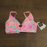 Salt + Cove Over-the-Shoulder Tie-Dye Bikini Top Wave After Wave Pink Multi 0X
