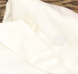 Adrianna Papell Bell-Sleeve Crepe Blazer Pullover Tuxedo Top White 8