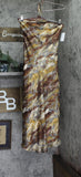 1. State Lace-Trim Halter Sleeveless Maxi Dress Brown Rust Copper / Multi M