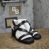 Clarks Strappy Block Heel Jaylan Sol Sandal 26186890 Black 7.5W