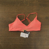 Cotton On Womens Super Scoop-Neck Bikini Top Shell Pink Terry Jacquard M