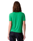 Calvin Klein Womens Fine Gauge Short-Sleeve Lightweight Sweater Blossom Green S