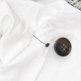 Karl Lagerfeld Womens Woven Frill Blazer Jacket Coat White / Black 6