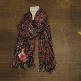 Feelgoodz Yarn Artisan Woven Stella Winter Scarf Amador Black Multi One Size