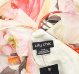 City Chic Womens Trendy Plus Size Bashful Maxi Dress Bashful Bloom Pink 16W