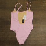 Cotton On Women's Thin-Strap Cheeky One-Piece Swimsuit 6336801-40 Pink L