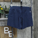Pacific Trail Ladies Elastic Waist Band Side Pockets Casual Shorts Navy Blue S
