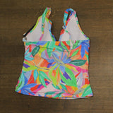 La Blanca Womens Over The Shoulder Tankini Swimsuit Top LB5ST68  Blue 16