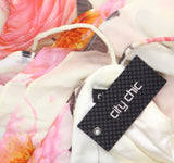 City Chic Size Wrap Cold Shoulder Maxi Dress Bashful Bloom Ivory White Multi 14W