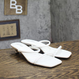 Calvin Klein Womens Opelle Heeled Sandal Kitten KCOPELLE2 White 7.5M