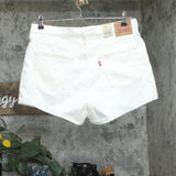 Levi's Womens 501 Original Shorts Jean Jorts Button Fly Disco Nights White 33
